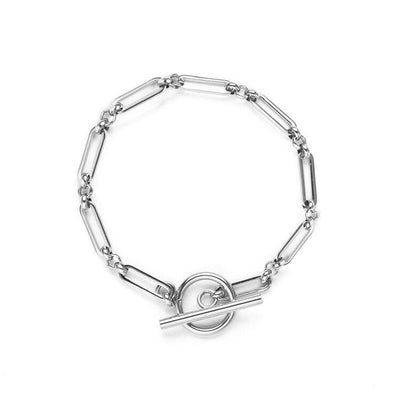 Link T-Bar Bracelet Silver