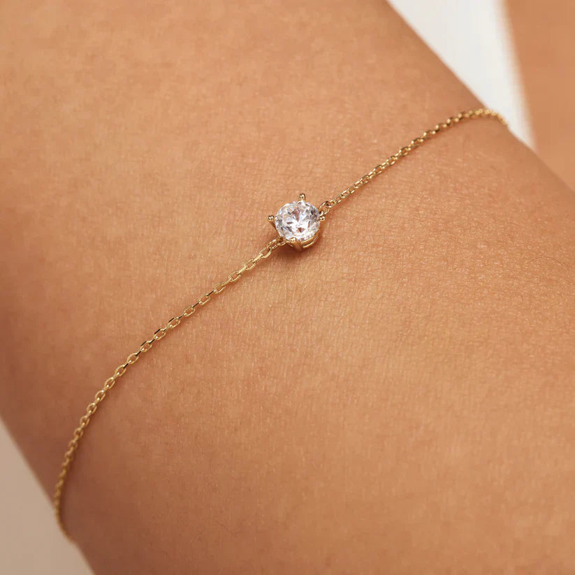 Cléa Moissanite Stone Bracelet Gold