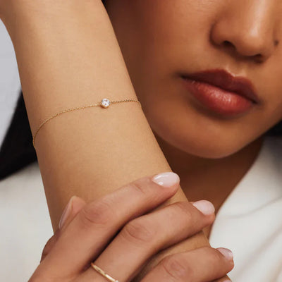 Cléa Moissanite Stone Bracelet Gold