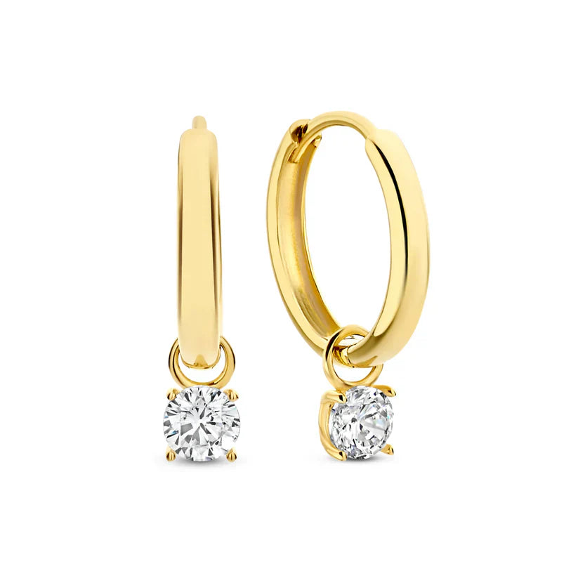 Larmes de Lune Stone Earrings Set Gold