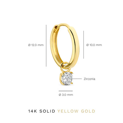 Larmes de Lune Stone Earrings Set Gold