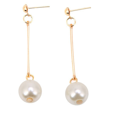 Luxury Hand-Plaid Pearl Dangling Earrings