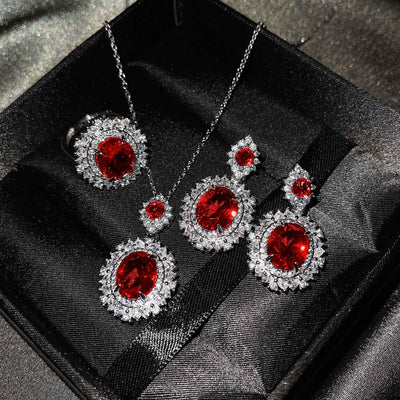 Aetherin Silver Yellow Jewelry Set