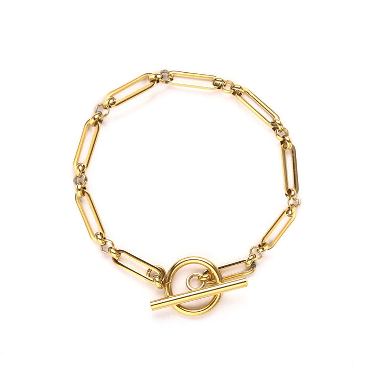 Link T-Bar Bracelet Silver