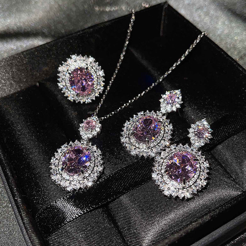Aetherin Silver Yellow Jewelry Set