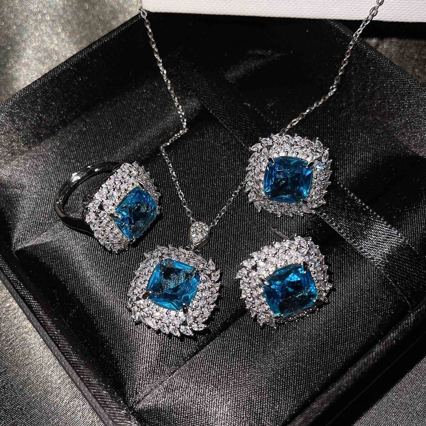 Verdane Silver Yellow Jewelry Set