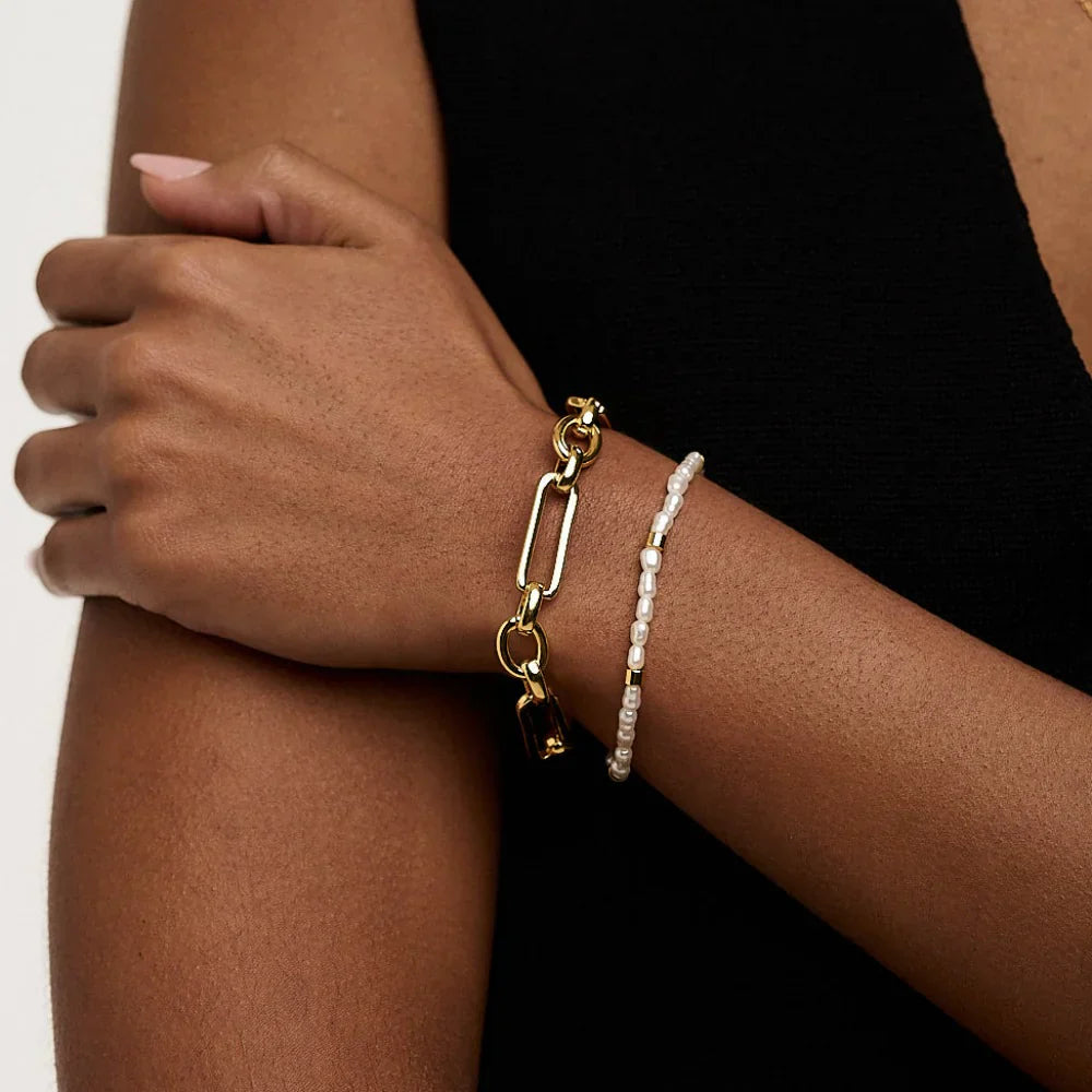 Link T-Bar Bracelet Silver