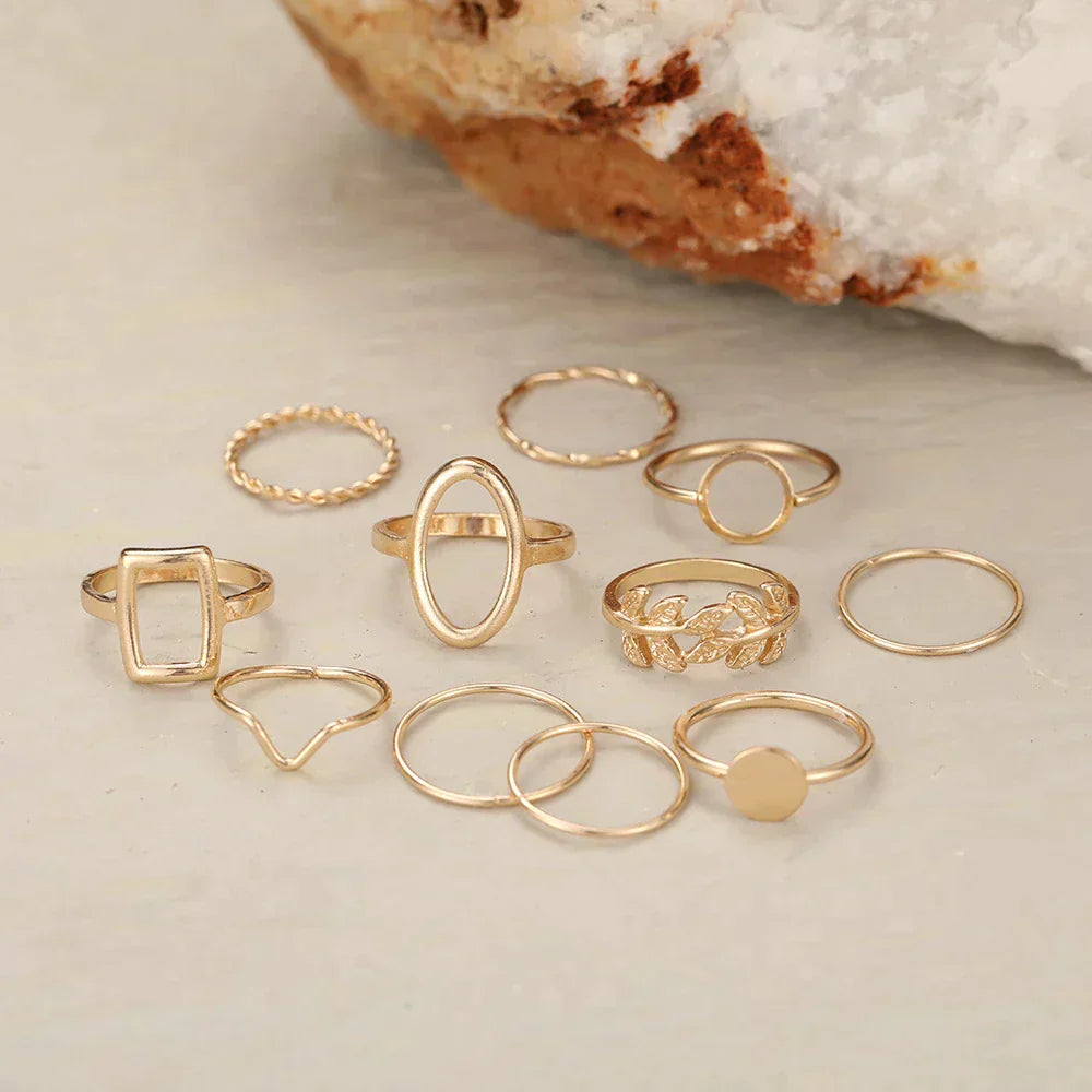 Pack of 11 Timeless Vintage Silver Rings
