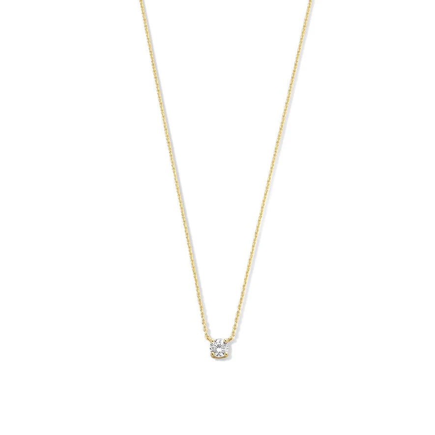 Cléa Moissanite Stone Necklace Silver