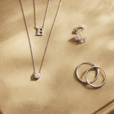 Cléa Moissanite Stone Necklace Silver