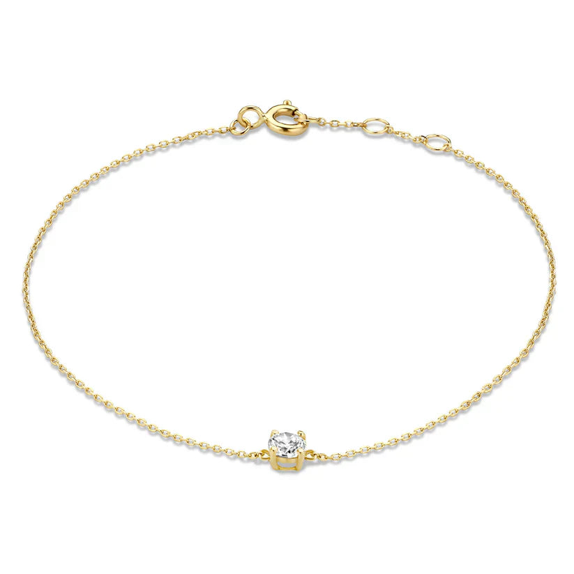 Cléa Moissanite Stone Bracelet Gold