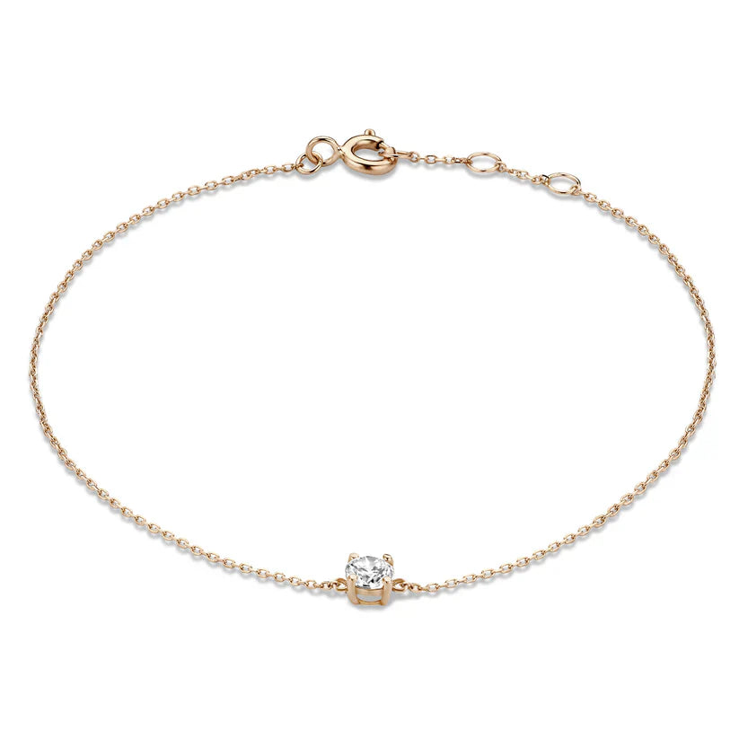 Cléa Moissanite Stone Bracelet Silver