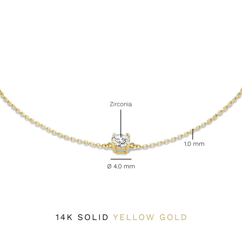 Cléa Moissanite Stone Bracelet Gold