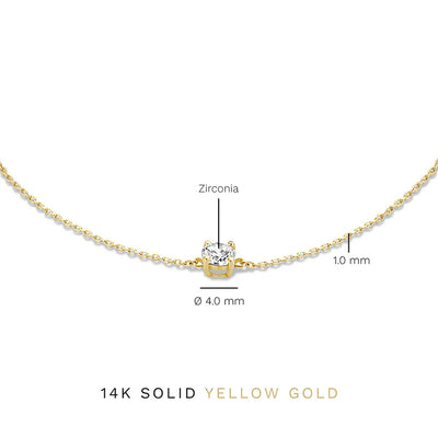 Cléa Moissanite Stone Bracelet Gold