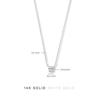 Cléa Moissanite Stone Necklace Silver