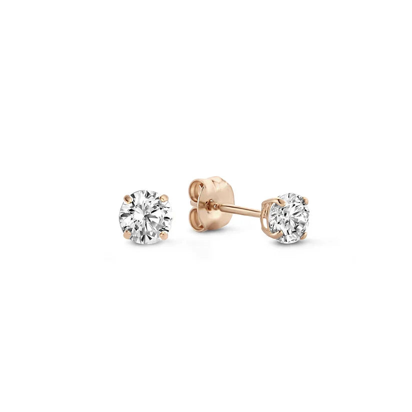 Larmes de Lune Stone Stud Earrings Silver