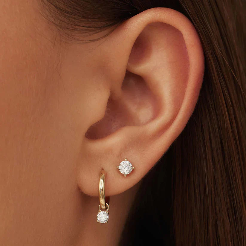 Larmes de Lune Stone Earrings Set Gold