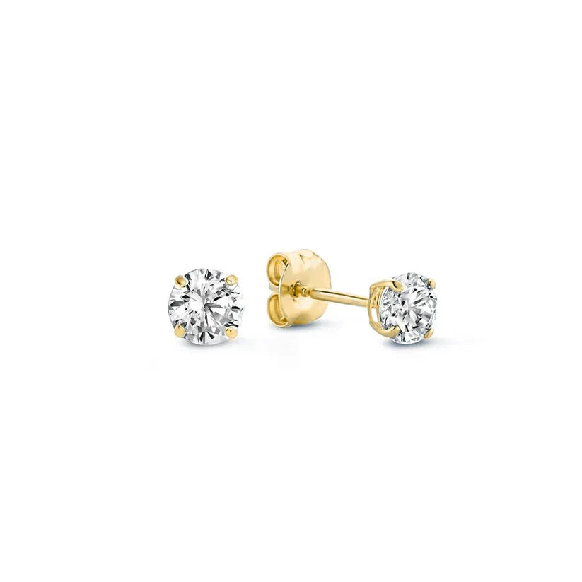 Larmes de Lune Stone Stud Earrings Silver