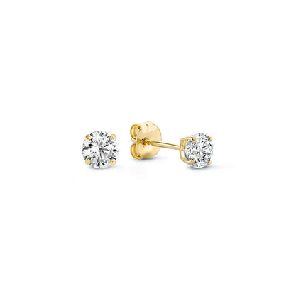 Larmes de Lune Stone Stud Earrings Silver