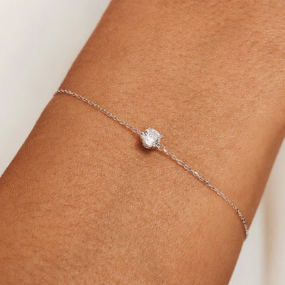 Cléa Moissanite Stone Bracelet Silver